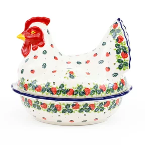 Pojemnik kura D43 h-20,5 cm <br>2709X Truskawki